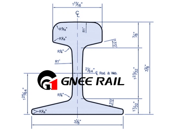 30LB.ASCE Rail Profile